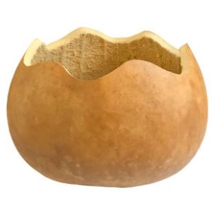 gourd bowl with scalloped top