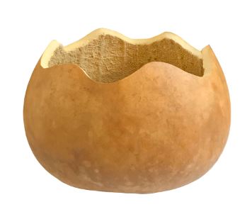gourd bowl with scalloped top