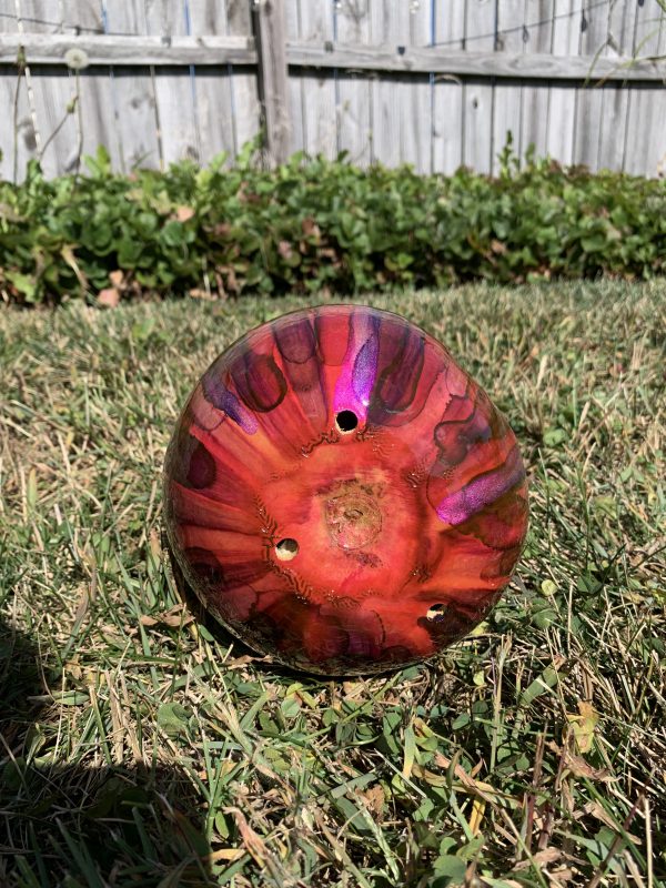 bottom of a gourd birdhouse